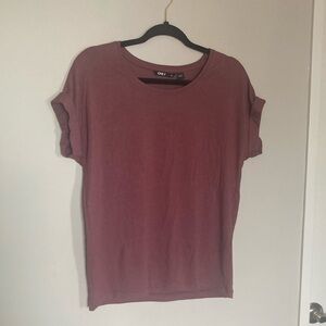 ONLY relaxed fit, cuff-sleeve tshirt